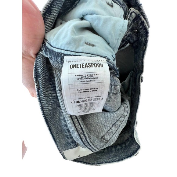 NWT One Teaspoon Rocky FreeBirds Distressed Chewed Hem Jeans - Picture 7 of 10